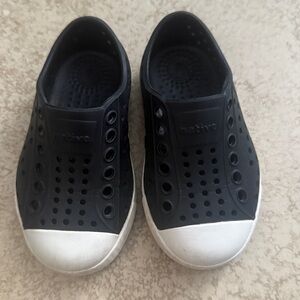 Black and White Slip-On Shoes
